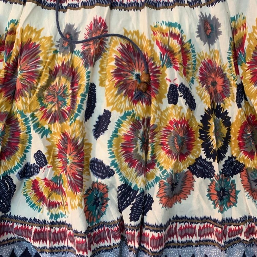 Monroe & Main floral maxi skirk with lace trim boho Size Large - Picture 2 of 5